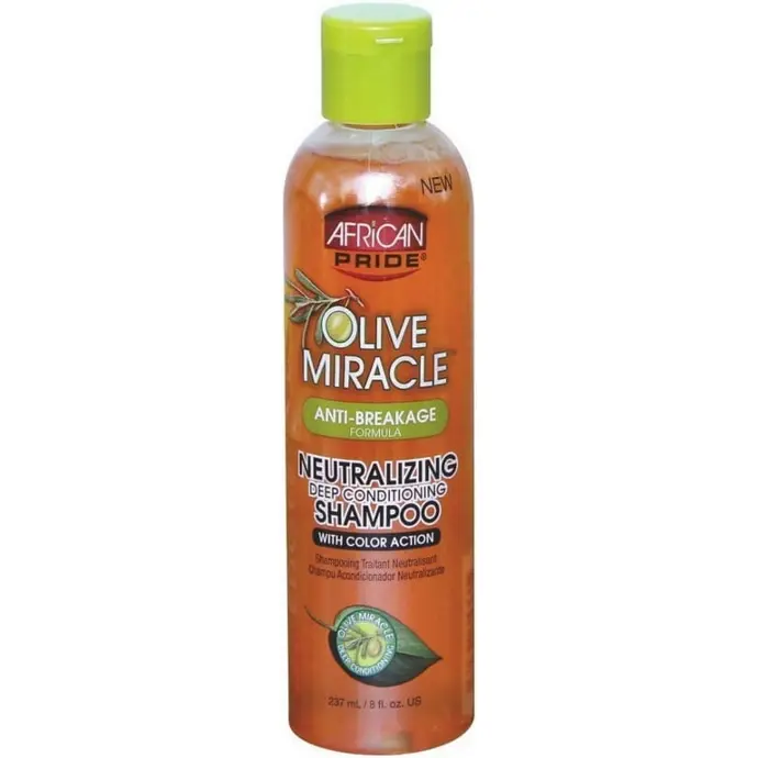 African Pride Olive Miracle Anti Breakage Neutralizing Deep Conditioning Shampoo 8oz