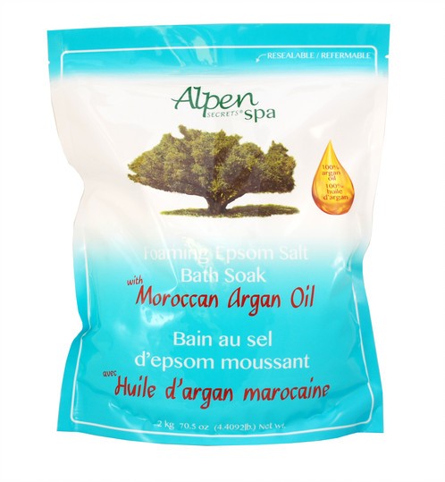 [13794] Alpen Foaming Epsom Bath Salt Moroccan Argan Oil 