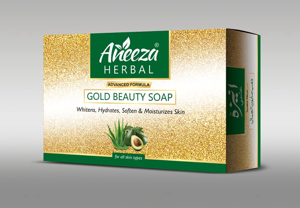 [22421] Aneeza Bar Soap Herbal Gold Beauty Soap 