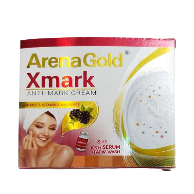 [24220] Arena Gold 3in1 Xmark Anti Mark Cream with Serum+Face Wash 