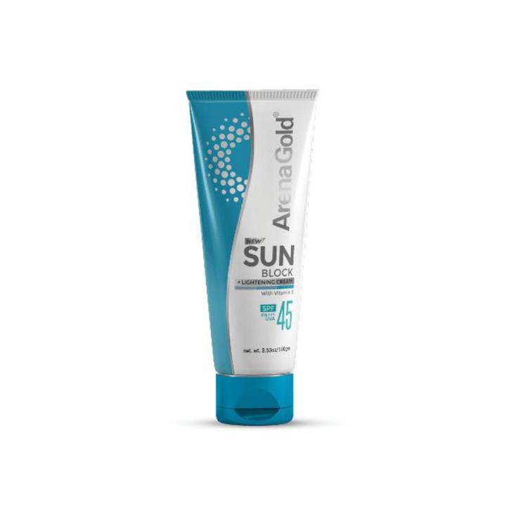 [21377] Arena Gold Sun Block Whitening Cream spf45 Spf45 60g