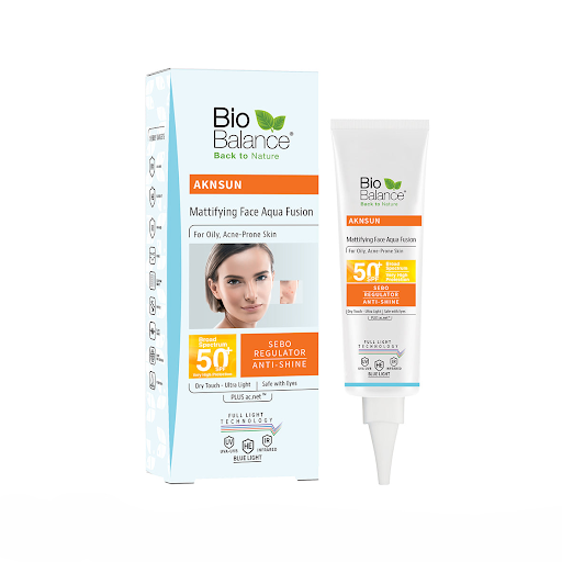 [21240] Bio Balance Aknsun Face Cream Mattifying Face Aqua Fusion SPF50+ 40ml