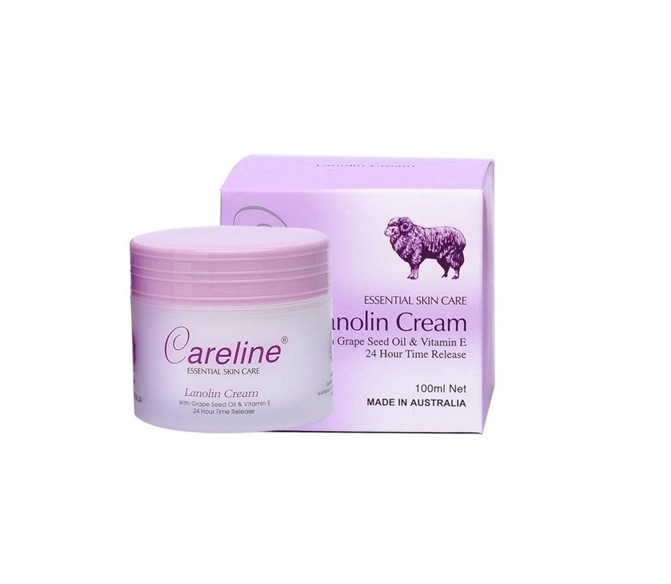 Careline Lanoline Cream Grape Seed Oil & Vit E 100ml
