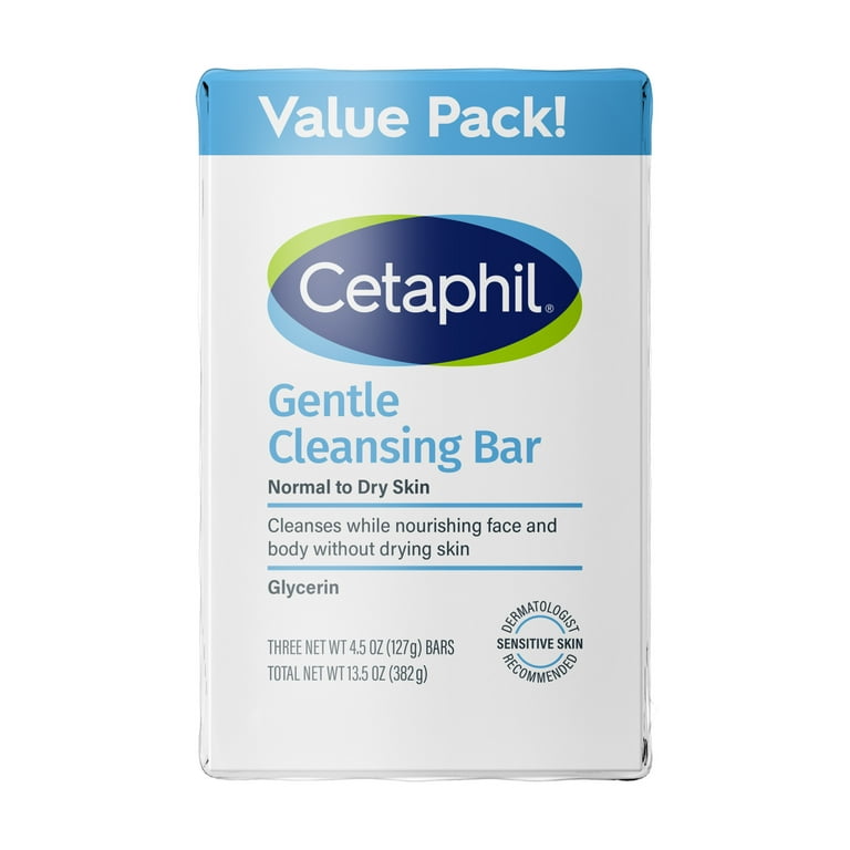 [20918] Cetaphil Bar Soap Gentle Cleansing Bar Value Pack 13.5oz