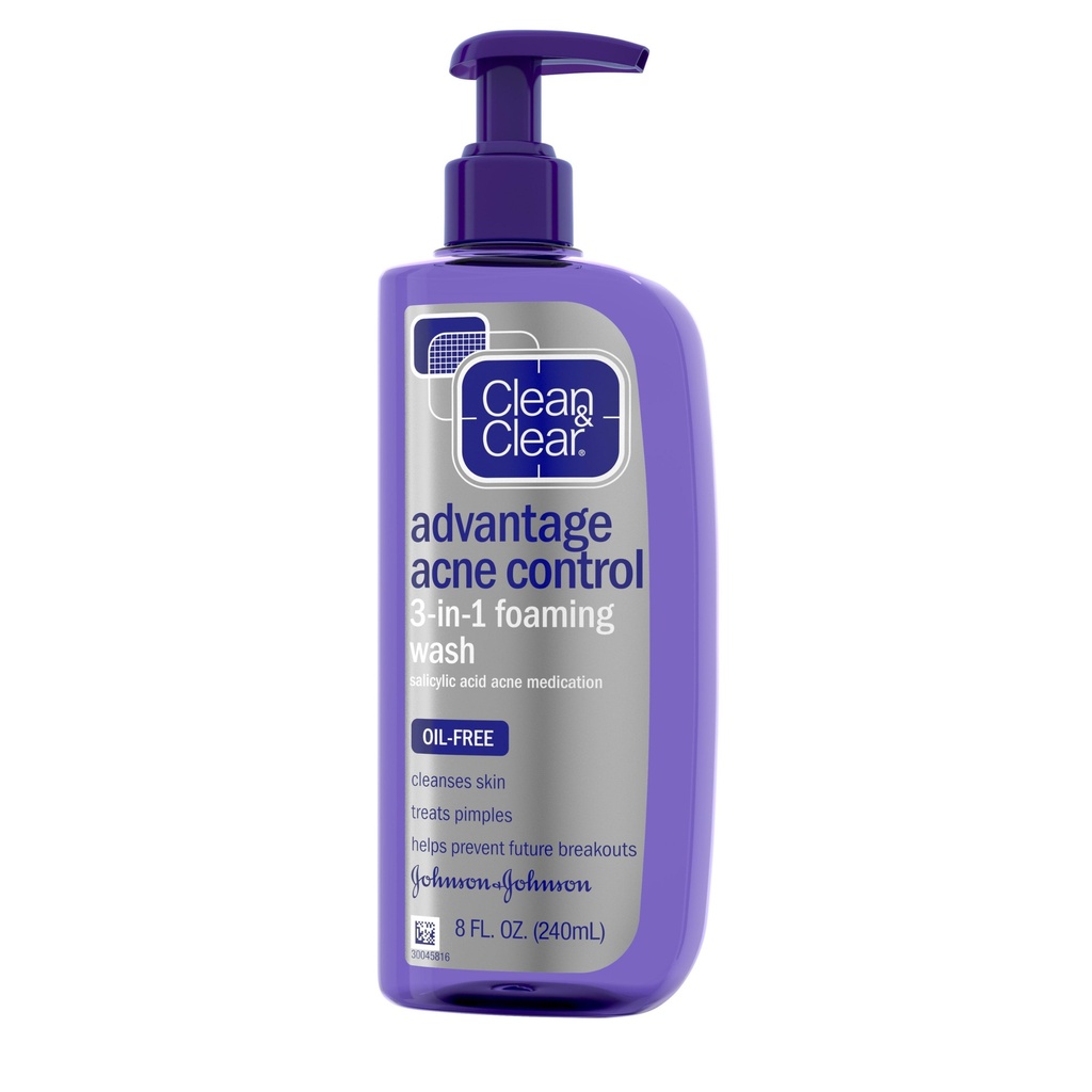 Clean & Clear Acne Wash 3 in 1 Acne Wash 8oz/240ml