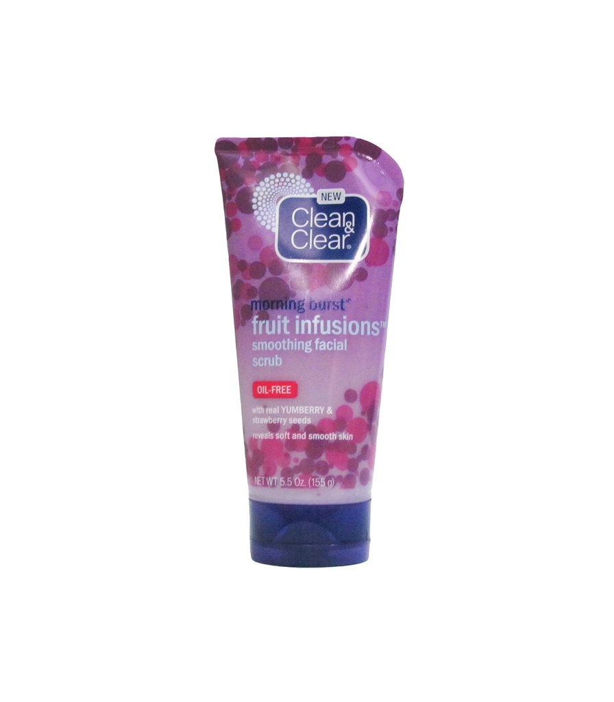 Clean & Clear Morning Burst Fruit Infusions Smoothing Facial Scrub 155g/5.5oz