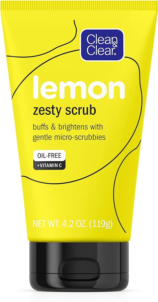 Clean & Clear Zesty Scrub Lemon Oil Free Vit C 4.2OZ/119g