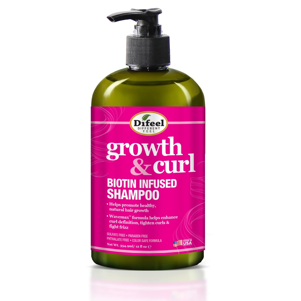 Difeel Biotin Growth & Curl Shampoo 12oz