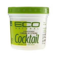 [13750] Eco Cocktail Curling N Styling Olive Oil & Shea Butter jar 16 oz