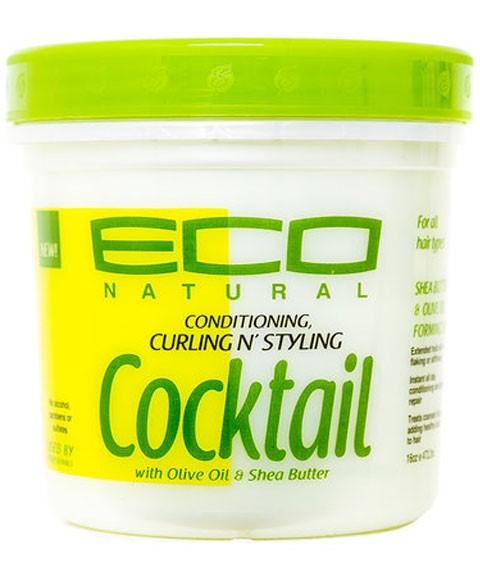 Eco Cocktail Curling N Styling Olive Oil & Shea Butter jar 8 oz