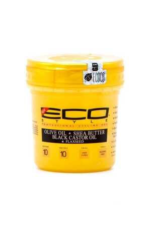 [20465] Eco styler Black Castor Oil Gold Olive Oil & Shea Butter 8oz