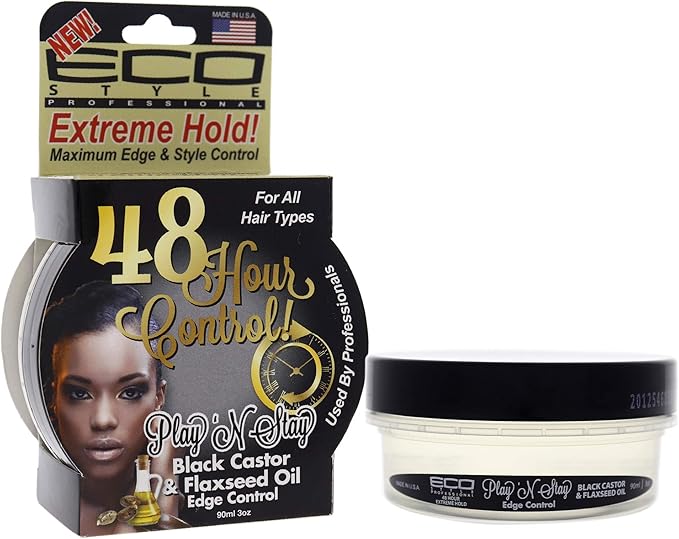 Eco styler Play n Stay Black Castor Oil 90ml 3oz