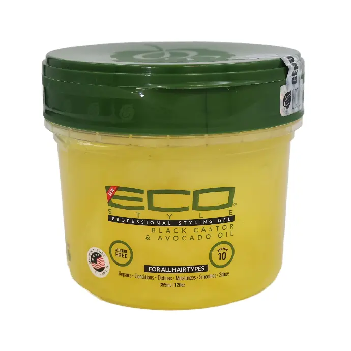 Eco style Styling Gel Black Castor & Avocado 12 oz