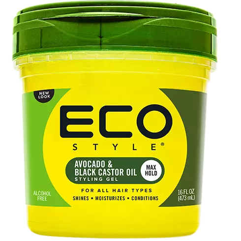 Eco style Styling Gel Black Castor & Avocado Oil 16oz