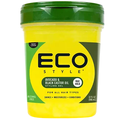 Eco style Styling Gel Black Castor & Avocado Oil 32oz