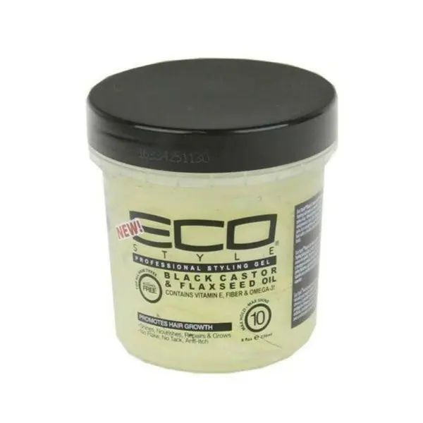 Eco style Styling Gel Black Castor & Flaxseed 12 oz