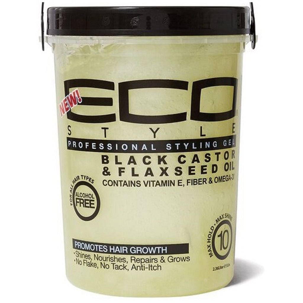 [20453] Eco styler Styling Gel Black Castor & Flaxseed Oil 5Lbs