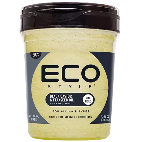 Eco style Styling Gel Black Castor Oil Flaxseed 32oz