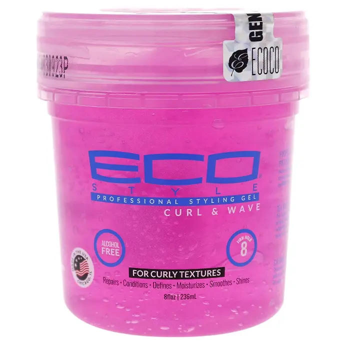 Eco style Styling Gel Curls & Wave Pink 8oz