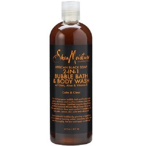 Shea Moisture African Black Soap 2in1 Bubble Bath & Body Wash 437ml