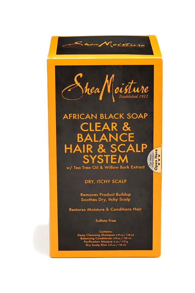 Shea Moisture African Black Soap Clear & Balance Hair & Scalp Kit 