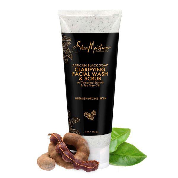 Shea Moisture African Black Soap Facial Wash & Scrub 118ml