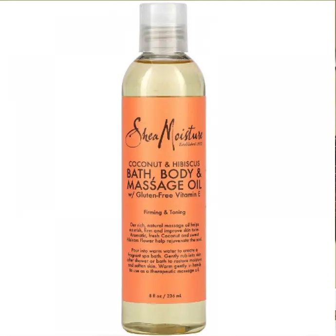 Shea Moisture Coconut & Hibiscus Bath,Body & Massage Oil 236ml.