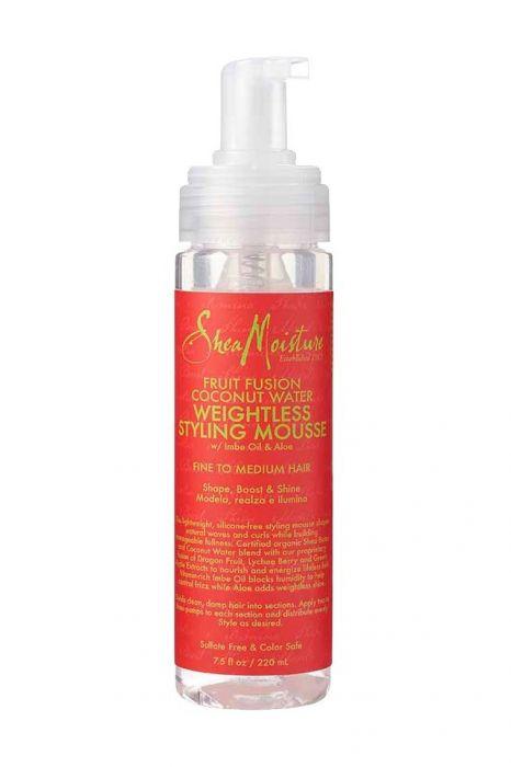 Shea Moisture Fruit Fusion Coconut Water Weightless Styling Mousse 220ml