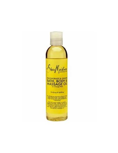 Shea Moisture Lemongrass & Ginger Bath, Body & Massage Oil 236ml