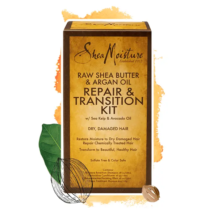 Shea Moisture Raw Shea Butter & Argan oil Repair & Transition Kit 