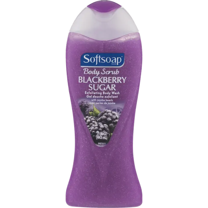 Soft Soap Body Oil Blackberry Sugar Body Scrub 15 oz