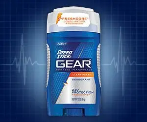 Speed Stick Deodorant Stick Gear Clean Peak 3oz/85g