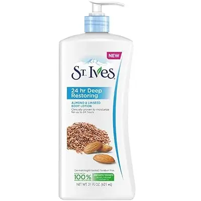 St. Ives Body Lotion 24hr Deep Restoring Almond & Linseed 21oz