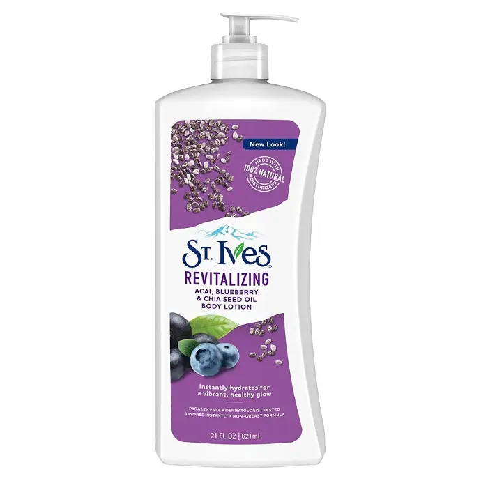 St. Ives Body Lotion Revitalizing Acai, Blueberry & Chia Seed Oil 21oz