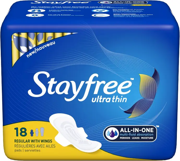 Stay Free Pad Ultra Thin Regular With Wings 18 pads 