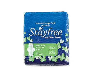 Stay Free Pad Ultra Thin w/ Wings 14pads 