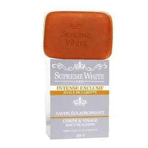 Supreme White Bar Soap Intense Exclusive Carrot Soap Face & Body Premium 7oz