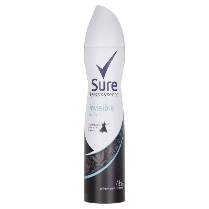 Sure 48h Spray For Men 48h Invisible Aqua 250ml