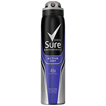 Sure 48h Spray For Men Active Dry 250ml