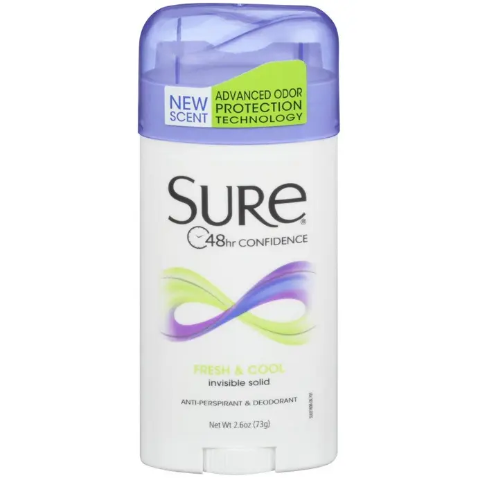 Sure Deodorant Stick Fresh Scent Invisible Solid Deodorant 2.6oz