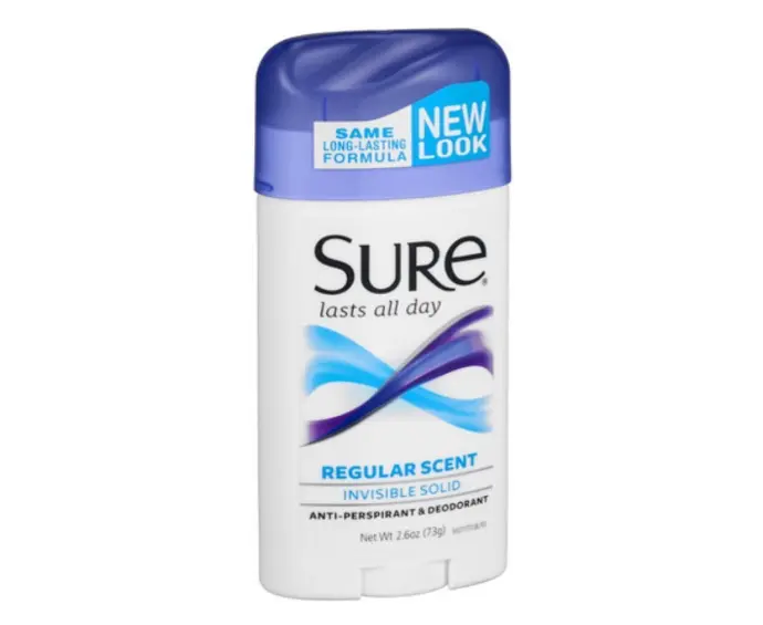 Sure Deodorant Stick Regular Scent Invisible Solid Deodorant 2.6oz