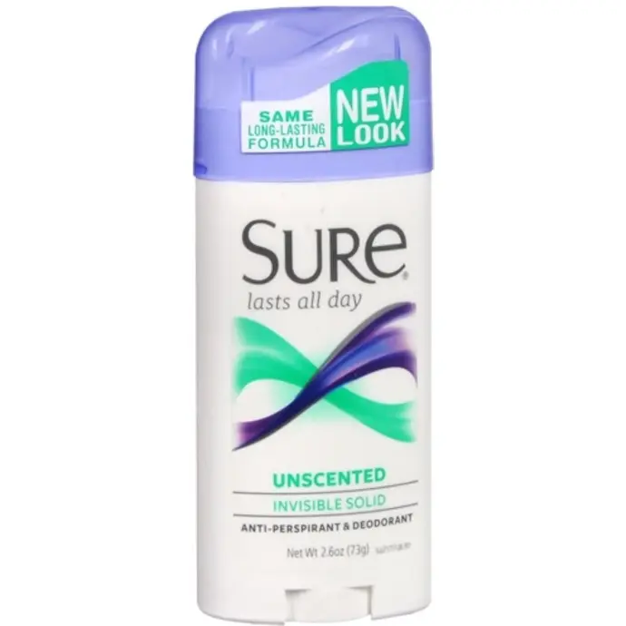 Sure Deodorant Stick UnScented Invisible Solid Deodorant 2.6oz