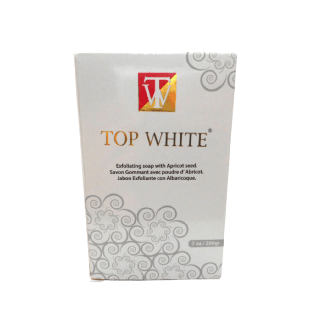 Top White Bar Soap Exfoliating Soap with Apricot Seed 7oz/200g