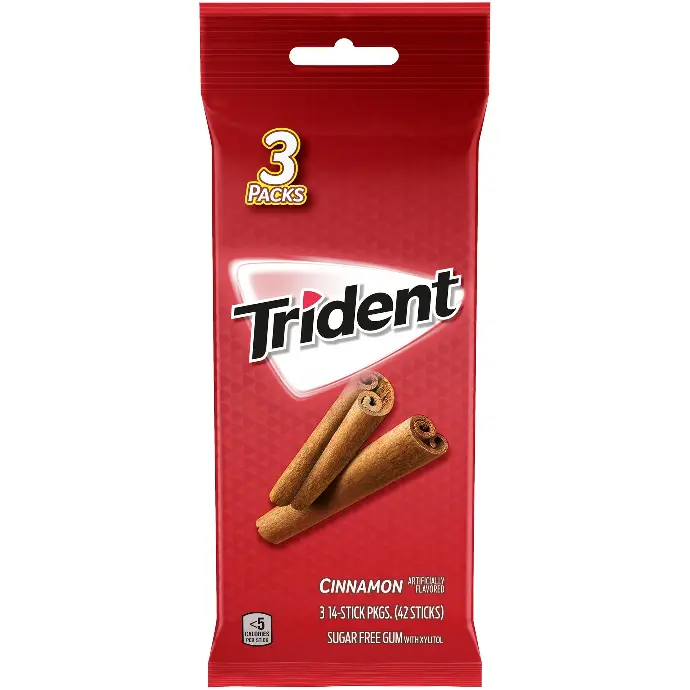 Trident Cinnamon Artificially Flavored Gum 