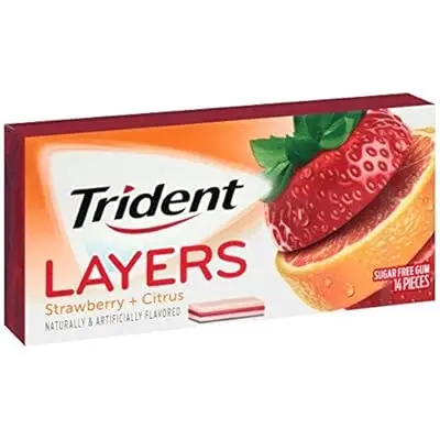 Trident Layers with Real Fruit Flavor Gum 