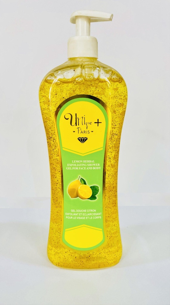 Unique+Paris Shower Gel Lemon Herbal Exfoliating Shower 1000ml