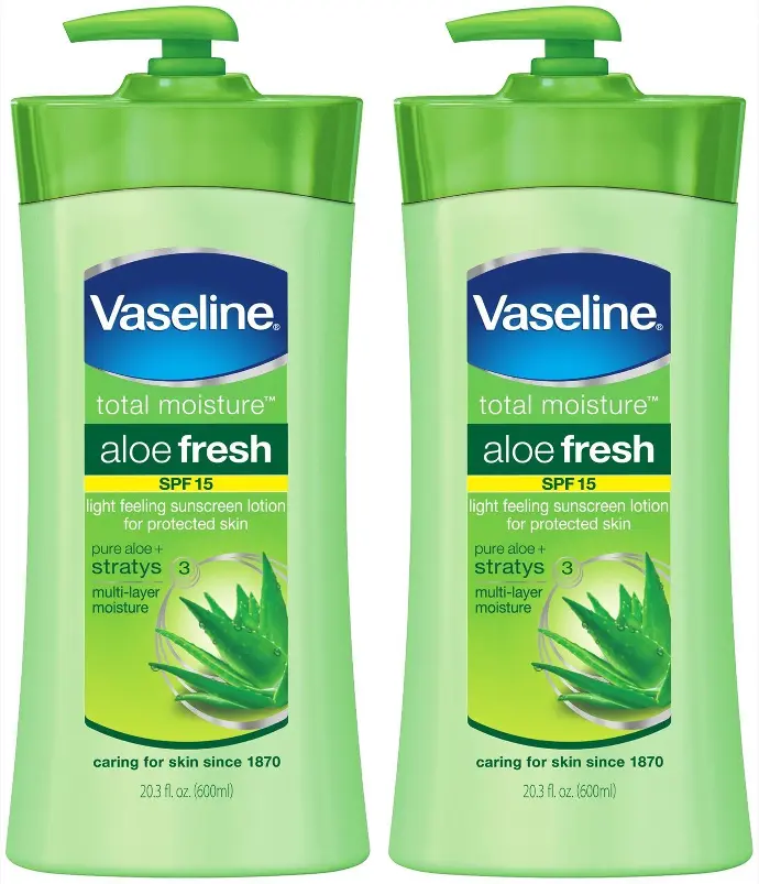 [12941] Vaseline Body Lotion Total Moisture Aloe Fresh Spf 15 Lotion 20.3oz