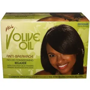 Vitale Olive Oil Sensitive Scalp No-Lye Relaxer Kit Regular 