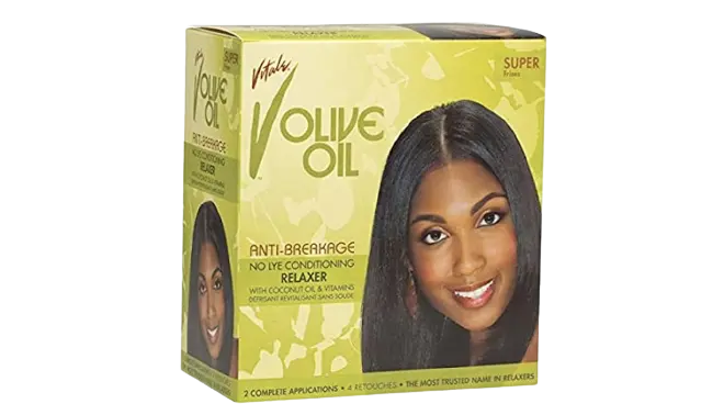 Vitale Olive Oil Sensitive Scalp No-Lye Relaxer Kit Super 