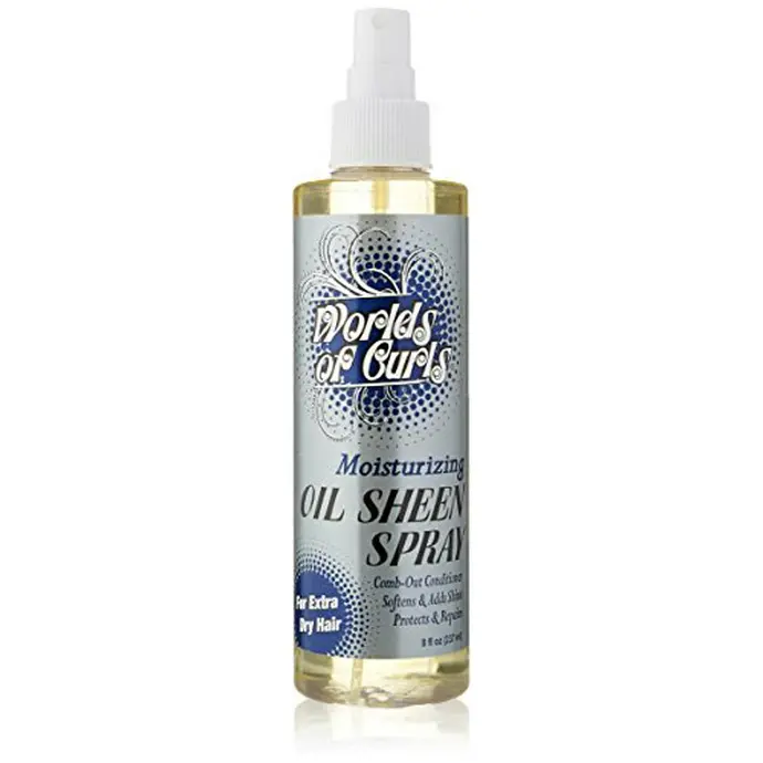 Worlds of Curls Comb-Out Conditioner Moisturizing Oil Sheen Spray 8oz